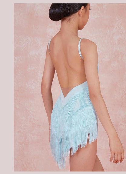 Vestido Infantil Latino com Franjas para Competição