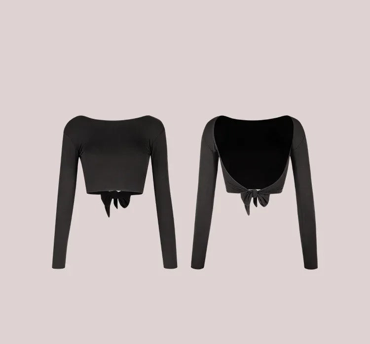 Conjunto de dança latina juvenil – top + saia com franjas
